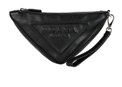 Triangle Clutch, Leather, Black, 103, DB, 2*